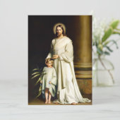 イースター恵み。キリストと子供のファインアート シーズンカード (スタンド正面)