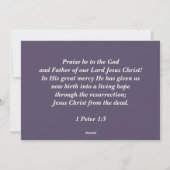 イースター恵み。クリスチャン・イースター・カード シーズンカード (裏面)