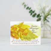 イースター恵み、ジョン11:25-26、ダフォジル シーズンポストカード (スタンド正面)