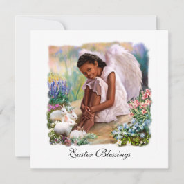 イースター恵み。リトルアフロエンジェルフラットカード シーズンカード