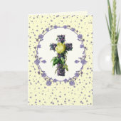 イースター恵み。ヴィンテージクロス宗教復活祭 シーズンカード (正面)