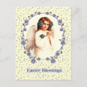 イースター恵み。ヴィンテージ祈の天使の宗教 シーズンポストカード (正面)