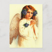 イースター恵み。ヴィンテージ祈の天使の宗教 シーズンポストカード (正面)