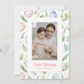 イースター恵み |写真カスタムと名前 |植物学 シーズンカード (正面)