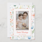 イースター恵み |写真カスタムと名前 |植物学 シーズンカード (正面)