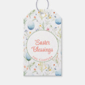 イースター恵み |名前をカスタムする |フローラ ギフトタグ (正面)