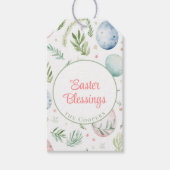 イースター恵み |名前をカスタムする |植物学 ギフトタグ (正面)