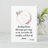 イースター恵み:愛とカスタマイズ可能なカード 案内状 (スタンド正面)