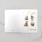 イースター恵み 箔グリーティングカード (外側レイダウン)