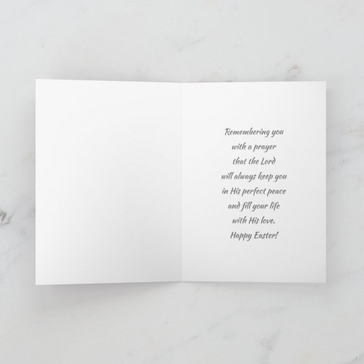 イースター恵み。美しい小さな天使の宗教 シーズンカード (内部)