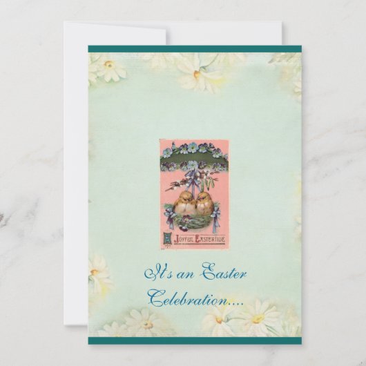 イースター招待を祝って下さい 招待状 (正面)