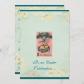 イースター招待を祝って下さい 招待状 (正面/裏面)