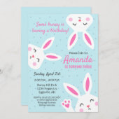 イースター招待パーティー誕生日会お祝い 招待状 (正面/裏面)