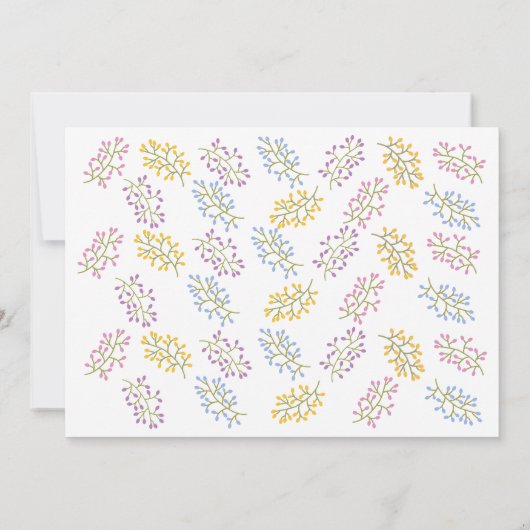 イースター招待ランチ卵のリース 招待状 (裏面)