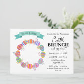 イースター招待ランチ 卵のリース 招待状 (スタンド正面)