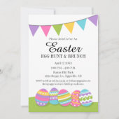 イースター招待状の卵狩りまたはブランチ 招待状 (正面)