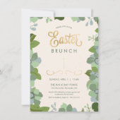 イースター招待状カード – フローラカスタム、エレガント、 招待状 (正面)