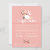 イースター招待状、イースターエッグ狩り招待状 招待状 (正面)