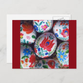 イースター挨拶のハンガリー人のKalocsaiの卵 シーズンポストカード (正面/裏面)