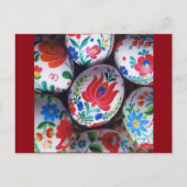 イースター挨拶のハンガリー人のKalocsaiの卵 シーズンポストカード (正面)