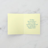 イースター挨拶のバニー抱擁は願いカードを暖めます シーズンカード (内部)