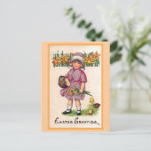 イースター挨拶のヴィンテージのイースターイラストレーション シーズンポストカード (スタンド正面)