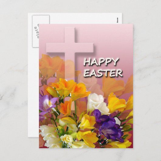 イースター挨拶の郵便はがき シーズンポストカード (正面/裏面)