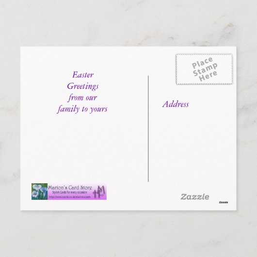 イースター挨拶の郵便はがき シーズンポストカード (裏面)