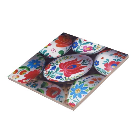 イースター挨拶のkalocsaiの卵 タイル (側面)