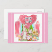 イースター挨拶はがき ポストカード (正面/裏面)