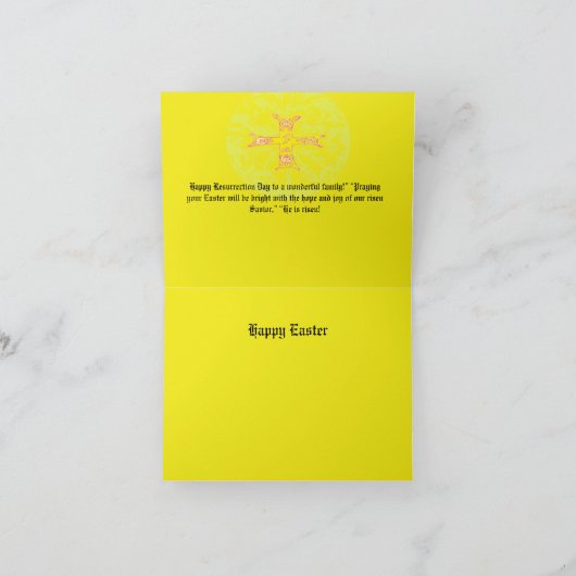 イースター挨拶カード:主イエス シーズンカード (内部)