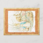 イースター挨拶状のバニーウサギ シーズンポストカード (正面)