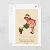 イースター挨拶状(ca. 1915年) シーズンポストカード (正面/裏面)