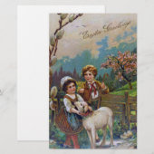 イースター挨拶1908 便箋 (正面/裏面)