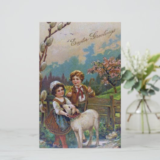 イースター挨拶1908 便箋 (スタンド正面)