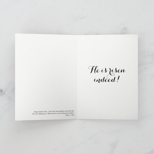 イースター挨拶- "彼は上がります! " シーズンカード (内部)