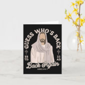 イースター推測イエスの宗教おもしろい人Wをバック カード (黄色い花)