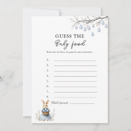 イースター推測ベビー食べ物ベビーシャワーゲームカード シーズンカード