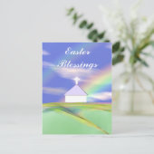 イースター教会とレインボー シーズンポストカード (スタンド正面)