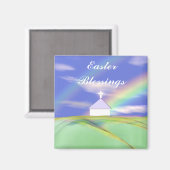 イースター教会とレインボー マグネット (正面/裏面)