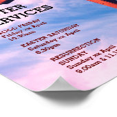 イースター教会のサービスイエス様が復活カスタマイズ可能 ポスター (角)