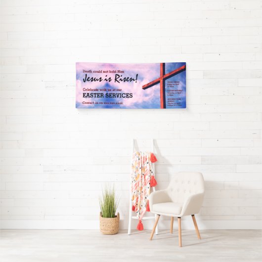 イースター教会のサービスイエス様が復活カスタマイズ可能 横断幕 (インサイチュ)