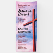 イースター教会のサービスJesus Is Risedカスタマイズ可能 横断幕 (縦)