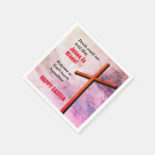 イースター教会サービス | イエス様が生まれ変わった スタンダードカクテルナプキン (角)