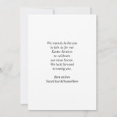 イースター教会サービス | イエス様が生まれ変わった 招待状 (裏面)