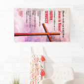 イースター教会サービス | イエス様が生まれ変わった 横断幕 (インサイチュ)