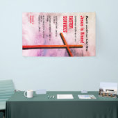 イースター教会サービス | イエス様が生まれ変わった 横断幕 (トレードショー)