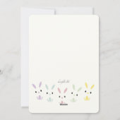 イースター旗の写真の誕生の発表 シーズンカード (裏面)