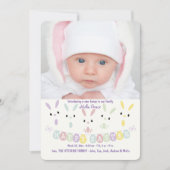 イースター旗の写真の誕生の発表 シーズンカード (正面)