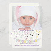 イースター旗の写真の誕生の発表 シーズンカード (正面/裏面)